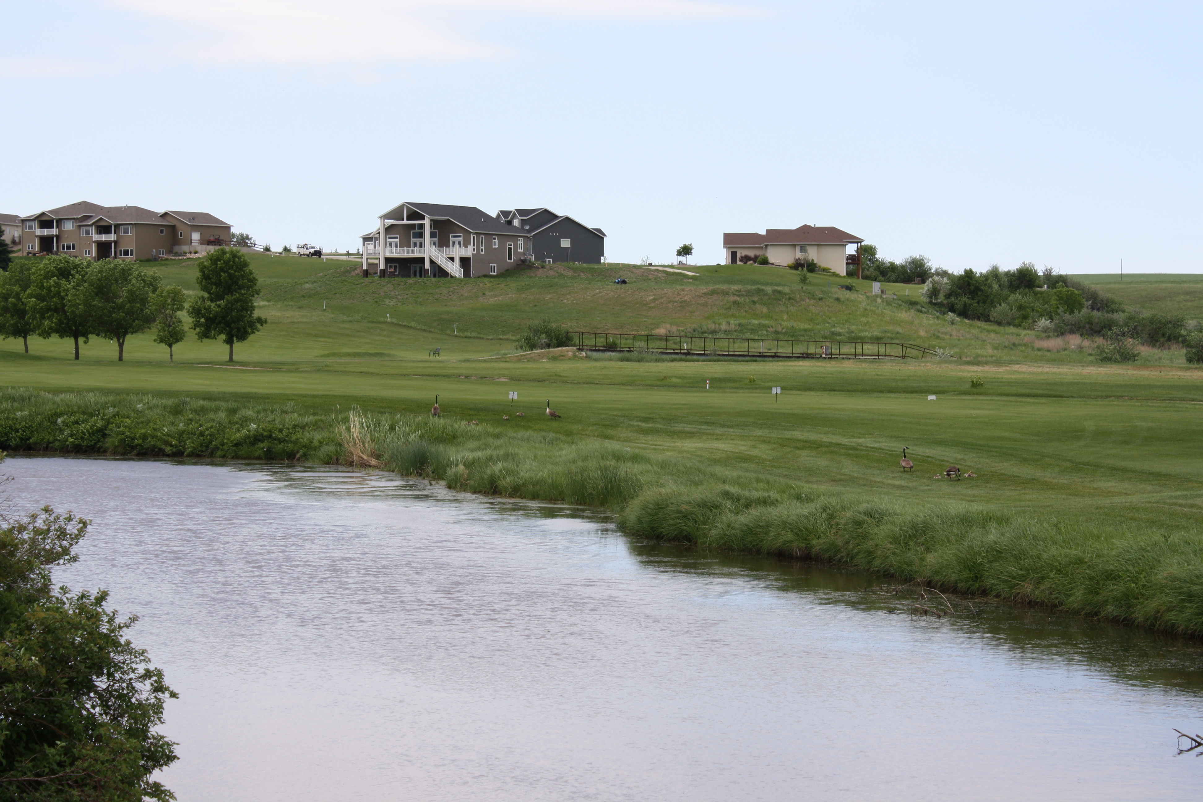 Homes along the Painted Woods Golf Course near Washburn ND