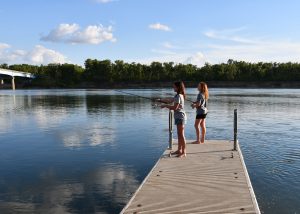 Girls fishing two